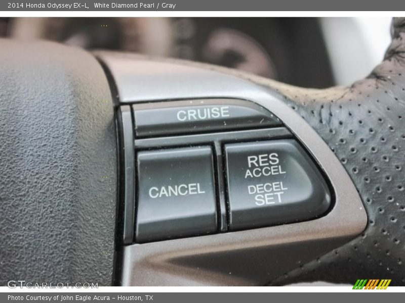 White Diamond Pearl / Gray 2014 Honda Odyssey EX-L