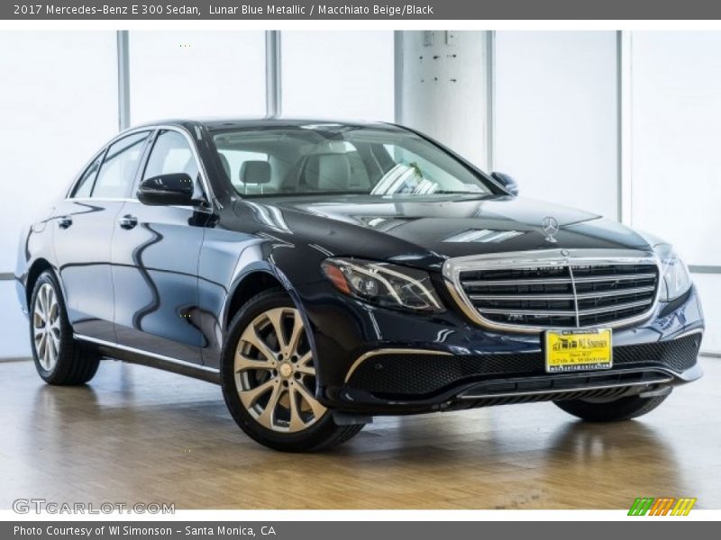 Lunar Blue Metallic / Macchiato Beige/Black 2017 Mercedes-Benz E 300 Sedan
