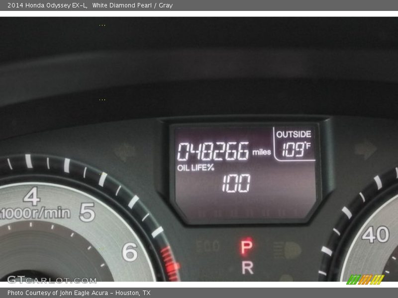 White Diamond Pearl / Gray 2014 Honda Odyssey EX-L
