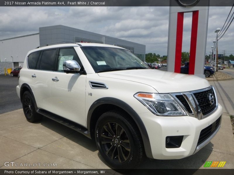 Pearl White / Charcoal 2017 Nissan Armada Platinum 4x4