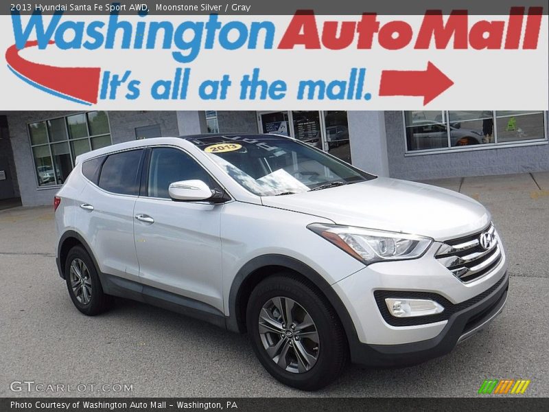 Moonstone Silver / Gray 2013 Hyundai Santa Fe Sport AWD