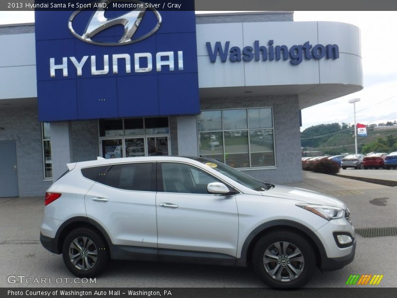 Moonstone Silver / Gray 2013 Hyundai Santa Fe Sport AWD