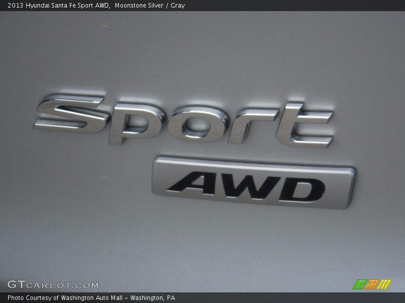 Moonstone Silver / Gray 2013 Hyundai Santa Fe Sport AWD