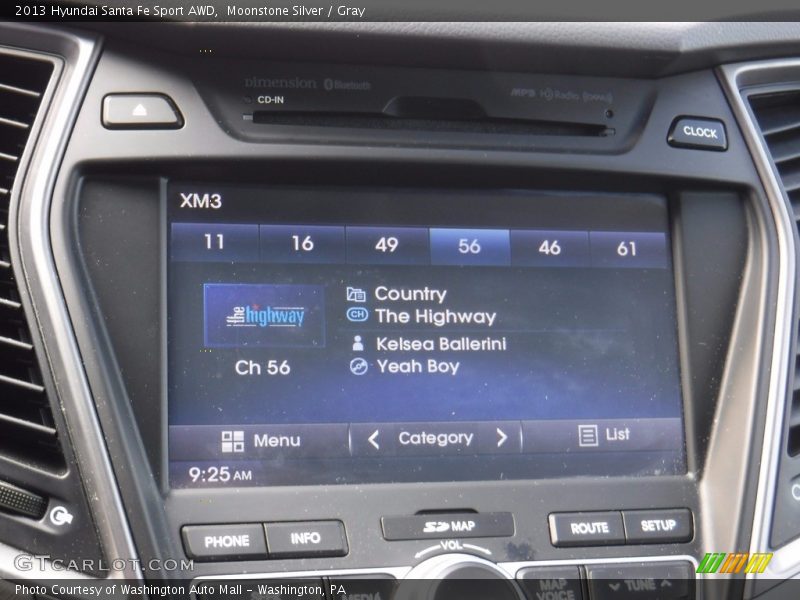Moonstone Silver / Gray 2013 Hyundai Santa Fe Sport AWD