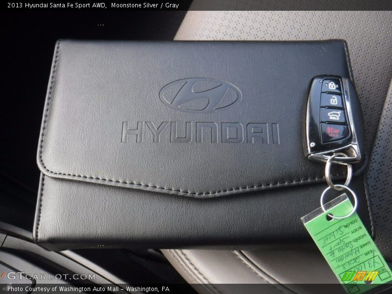 Moonstone Silver / Gray 2013 Hyundai Santa Fe Sport AWD