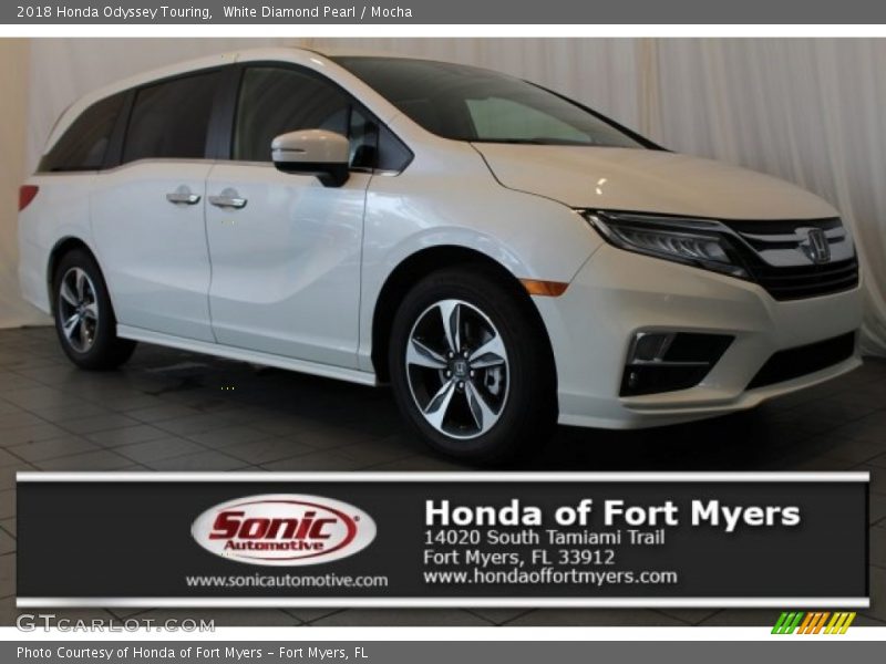 White Diamond Pearl / Mocha 2018 Honda Odyssey Touring