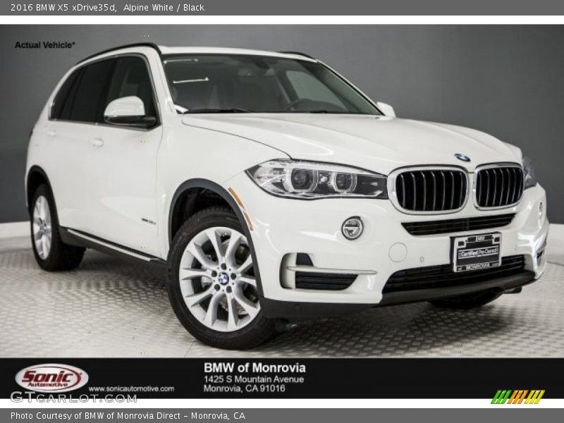 Alpine White / Black 2016 BMW X5 xDrive35d