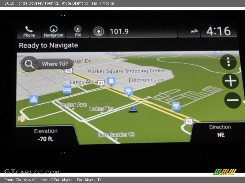 White Diamond Pearl / Mocha 2018 Honda Odyssey Touring