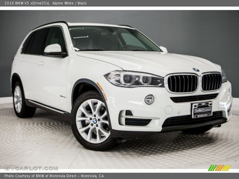 Alpine White / Black 2016 BMW X5 xDrive35d