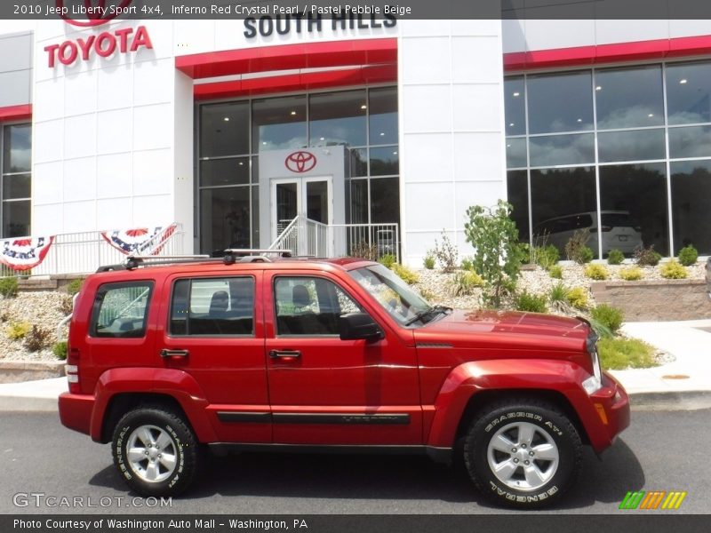 Inferno Red Crystal Pearl / Pastel Pebble Beige 2010 Jeep Liberty Sport 4x4