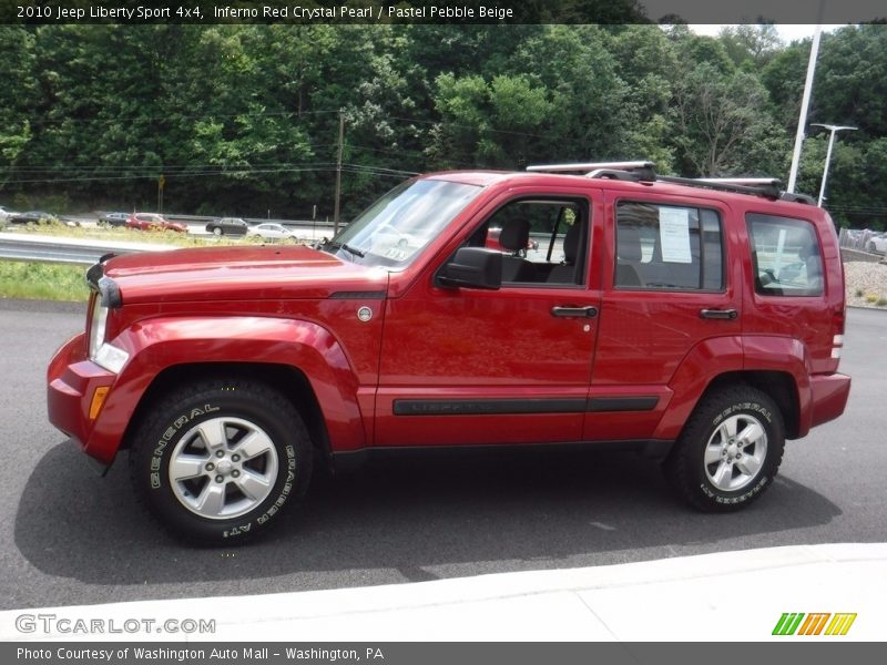 Inferno Red Crystal Pearl / Pastel Pebble Beige 2010 Jeep Liberty Sport 4x4