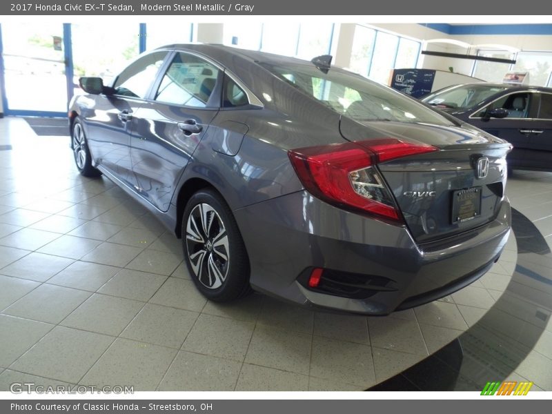 Modern Steel Metallic / Gray 2017 Honda Civic EX-T Sedan