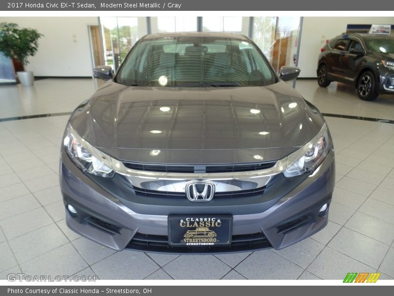 Modern Steel Metallic / Gray 2017 Honda Civic EX-T Sedan