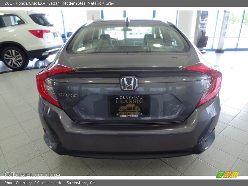 Modern Steel Metallic / Gray 2017 Honda Civic EX-T Sedan