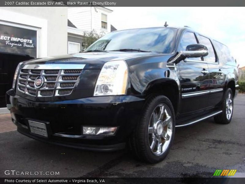 Black Raven / Ebony/Ebony 2007 Cadillac Escalade ESV AWD