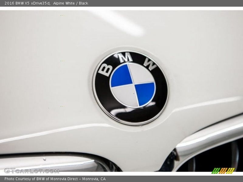 Alpine White / Black 2016 BMW X5 xDrive35d