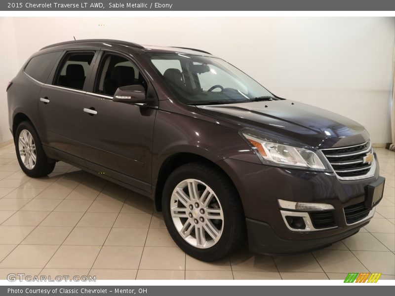 Sable Metallic / Ebony 2015 Chevrolet Traverse LT AWD