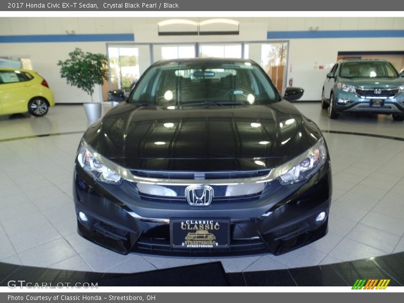 Crystal Black Pearl / Black 2017 Honda Civic EX-T Sedan