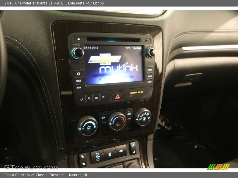 Sable Metallic / Ebony 2015 Chevrolet Traverse LT AWD
