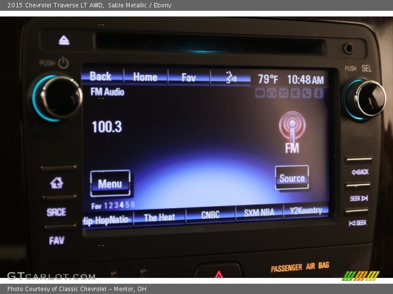 Sable Metallic / Ebony 2015 Chevrolet Traverse LT AWD