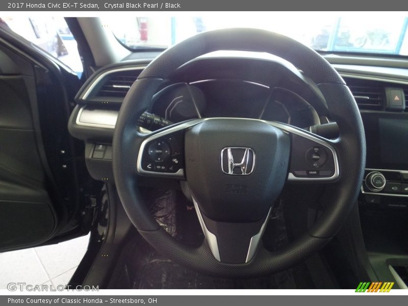 Crystal Black Pearl / Black 2017 Honda Civic EX-T Sedan