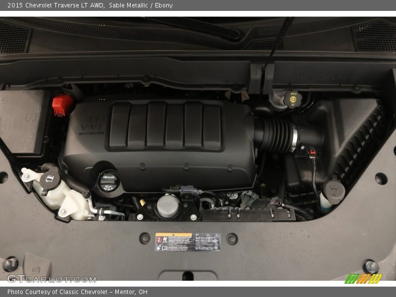 Sable Metallic / Ebony 2015 Chevrolet Traverse LT AWD