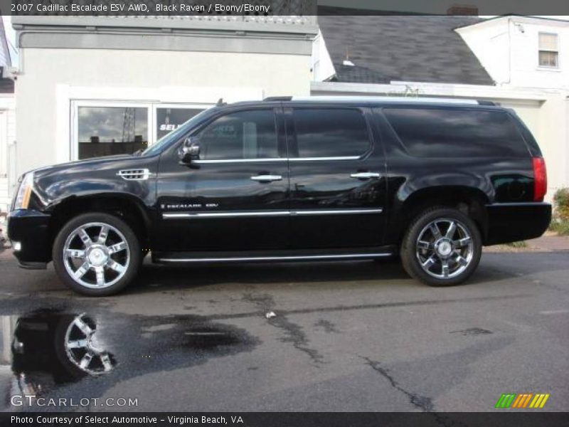 Black Raven / Ebony/Ebony 2007 Cadillac Escalade ESV AWD