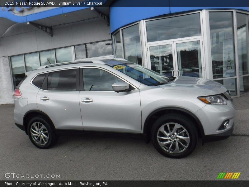 Brilliant Silver / Charcoal 2015 Nissan Rogue SL AWD