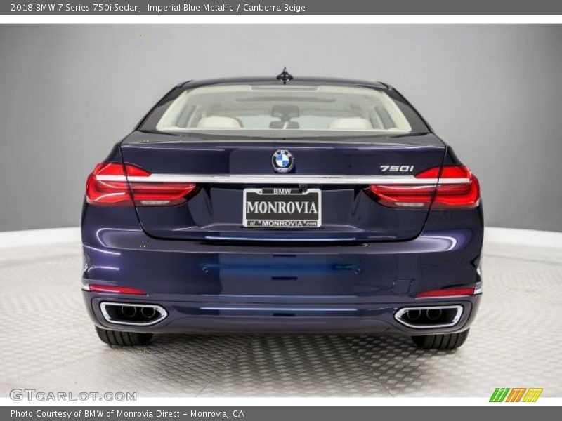 Imperial Blue Metallic / Canberra Beige 2018 BMW 7 Series 750i Sedan