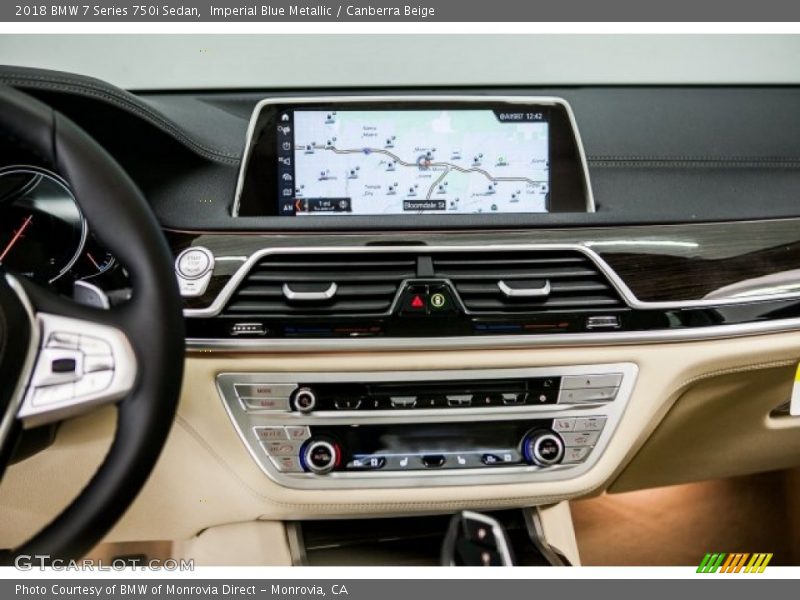 Imperial Blue Metallic / Canberra Beige 2018 BMW 7 Series 750i Sedan