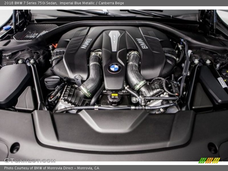Imperial Blue Metallic / Canberra Beige 2018 BMW 7 Series 750i Sedan