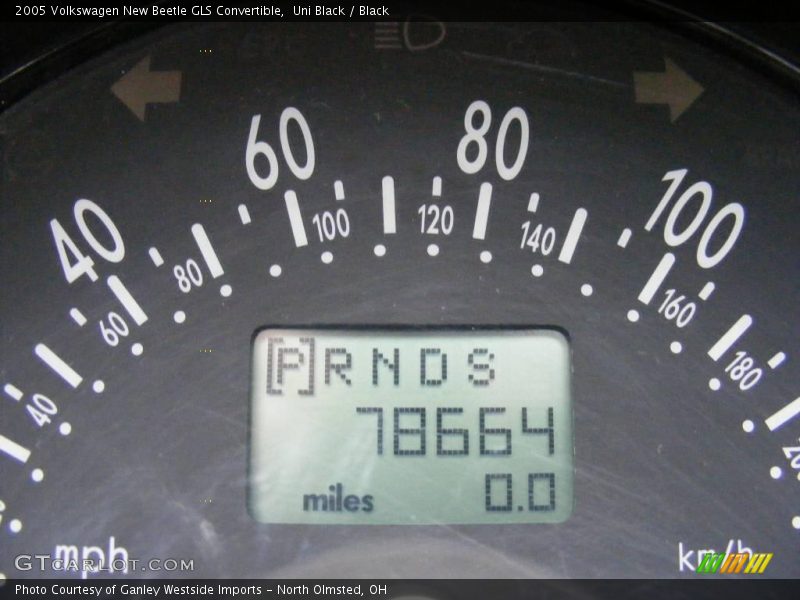 Uni Black / Black 2005 Volkswagen New Beetle GLS Convertible