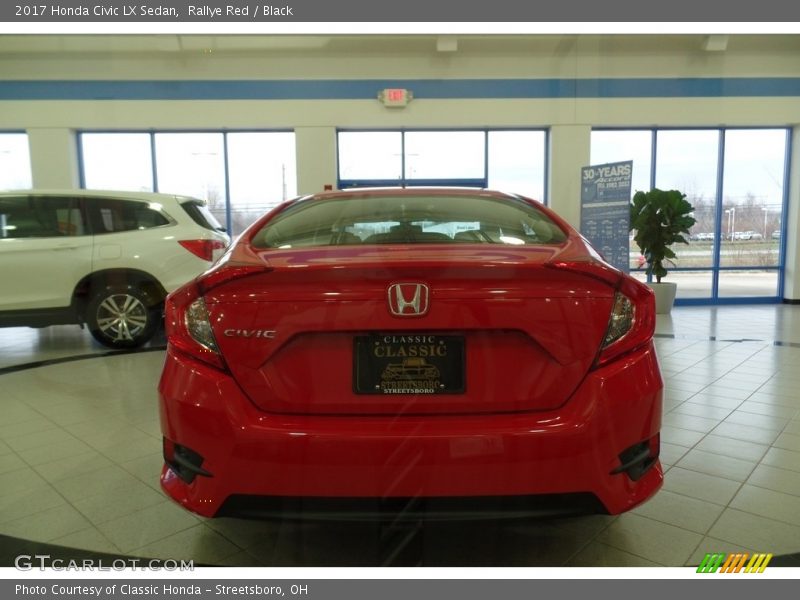 Rallye Red / Black 2017 Honda Civic LX Sedan