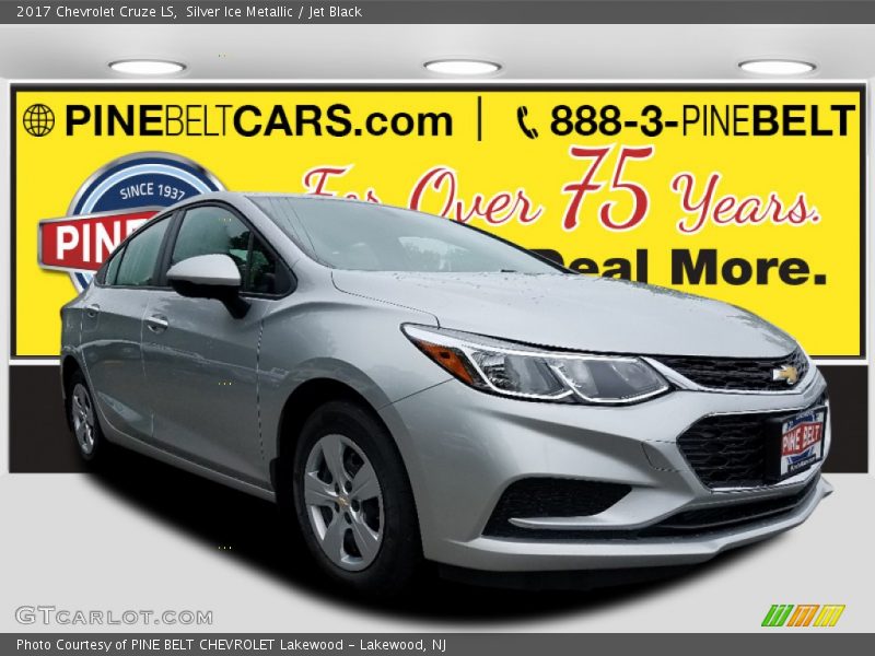 Silver Ice Metallic / Jet Black 2017 Chevrolet Cruze LS