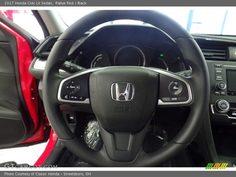 Rallye Red / Black 2017 Honda Civic LX Sedan