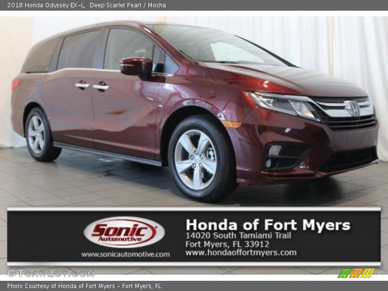 Deep Scarlet Pearl / Mocha 2018 Honda Odyssey EX-L