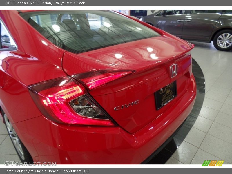 Rallye Red / Black 2017 Honda Civic LX Sedan