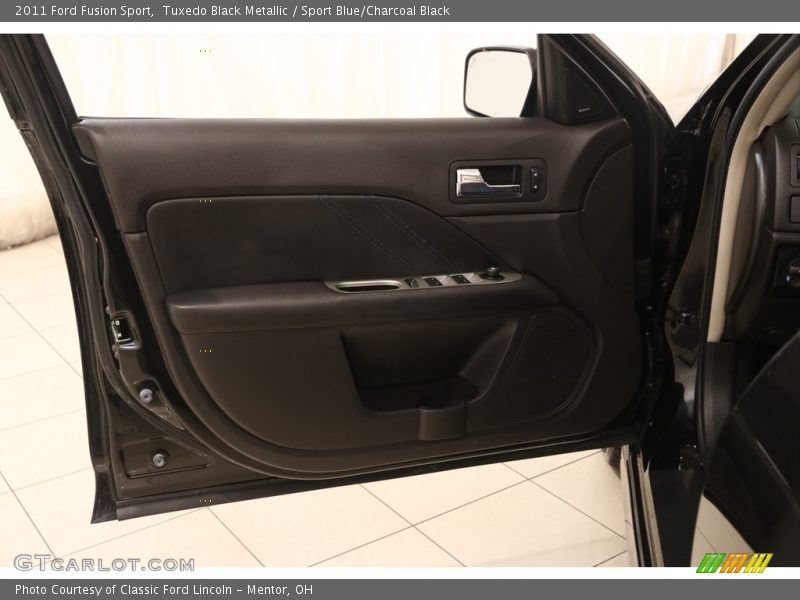 Tuxedo Black Metallic / Sport Blue/Charcoal Black 2011 Ford Fusion Sport