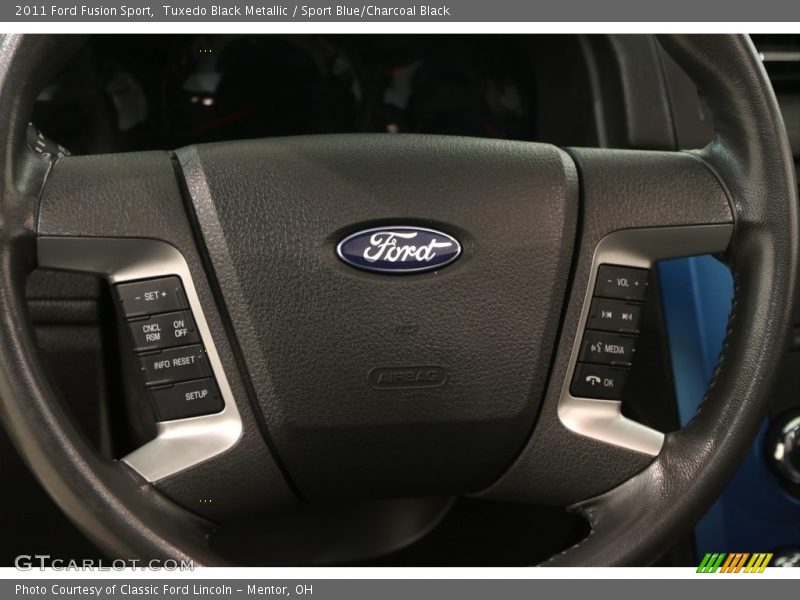 Tuxedo Black Metallic / Sport Blue/Charcoal Black 2011 Ford Fusion Sport