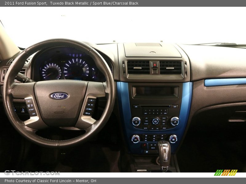 Tuxedo Black Metallic / Sport Blue/Charcoal Black 2011 Ford Fusion Sport