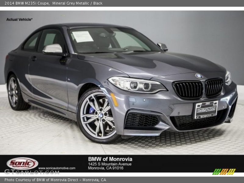 Mineral Grey Metallic / Black 2014 BMW M235i Coupe