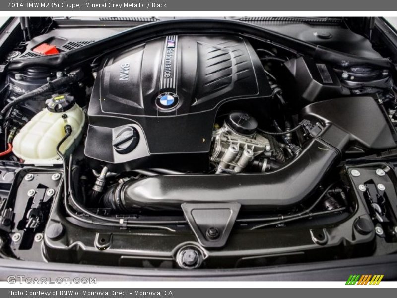 Mineral Grey Metallic / Black 2014 BMW M235i Coupe