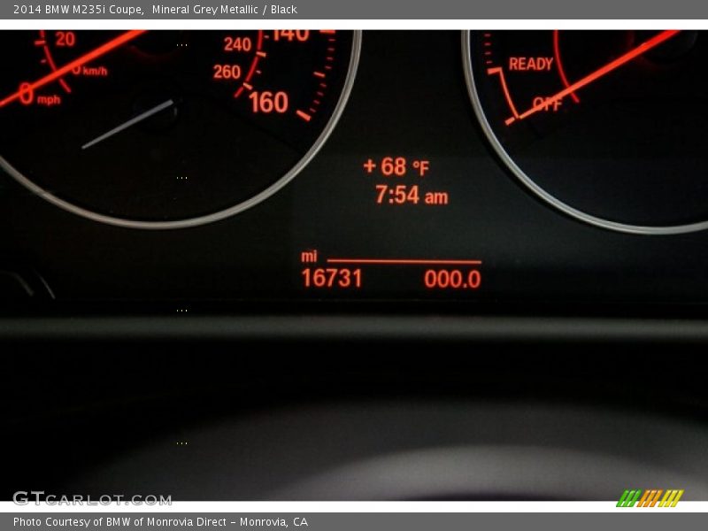 Mineral Grey Metallic / Black 2014 BMW M235i Coupe