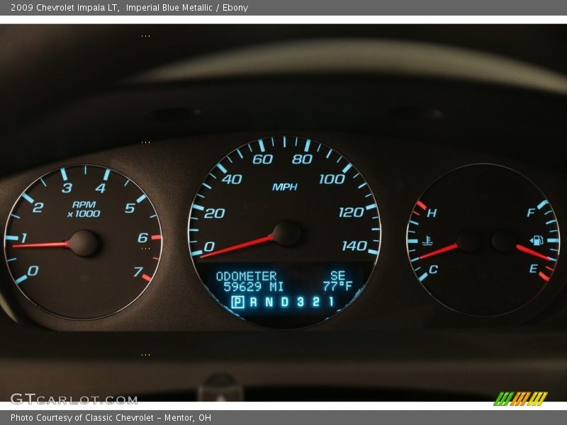 Imperial Blue Metallic / Ebony 2009 Chevrolet Impala LT