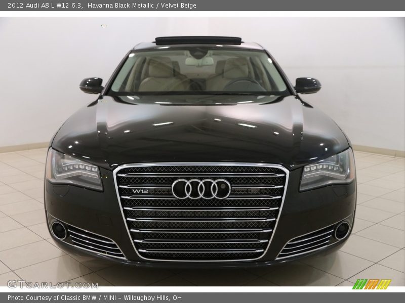 Havanna Black Metallic / Velvet Beige 2012 Audi A8 L W12 6.3