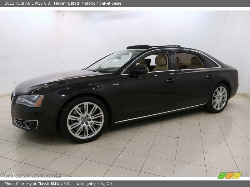 Havanna Black Metallic / Velvet Beige 2012 Audi A8 L W12 6.3