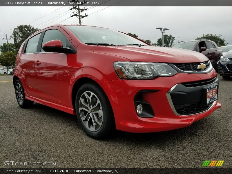 Red Hot / Jet Black 2017 Chevrolet Sonic LT Hatchback