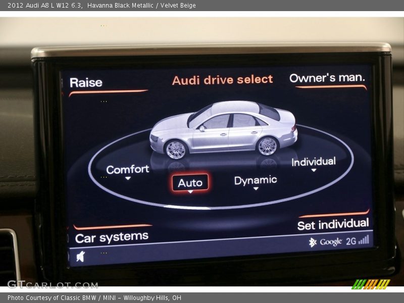 Controls of 2012 A8 L W12 6.3