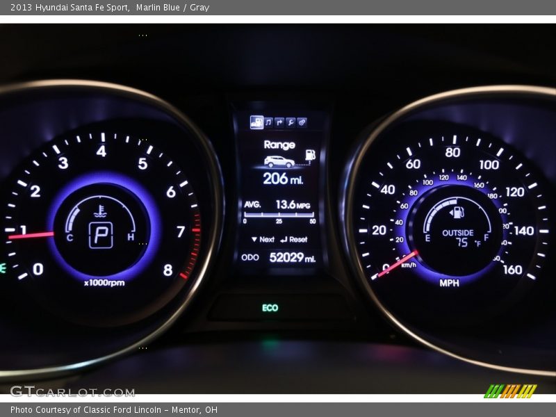 Marlin Blue / Gray 2013 Hyundai Santa Fe Sport