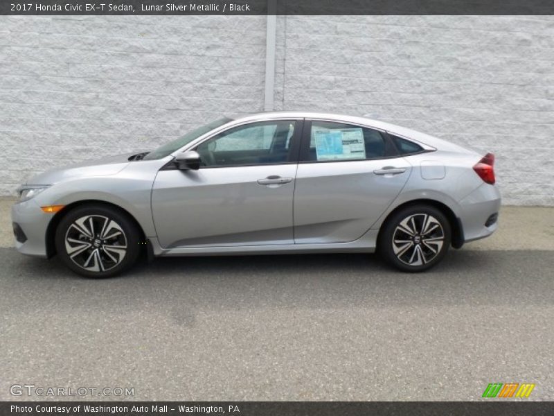 Lunar Silver Metallic / Black 2017 Honda Civic EX-T Sedan
